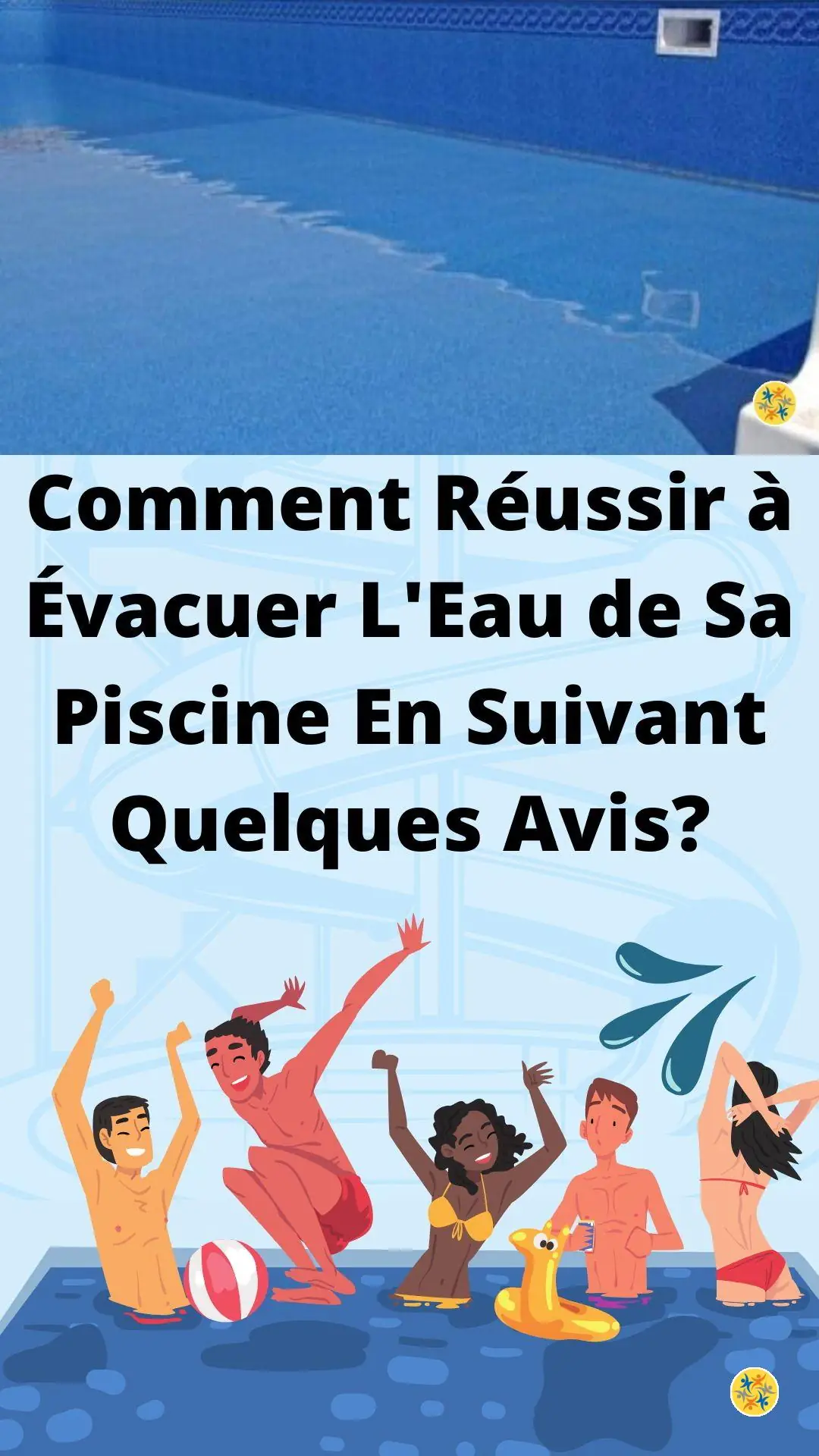 Mode d'évacuation de l'eau d'un bassin  