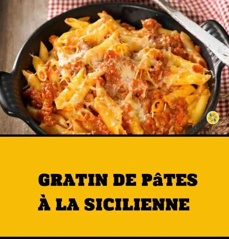 Les étapes de préparation d'un gratin de pâtes à l'italienne. 