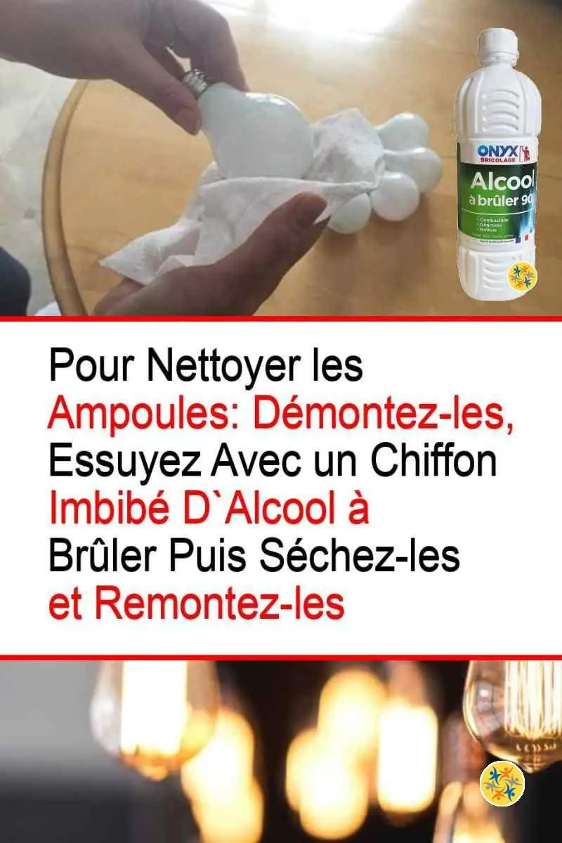 5 Choses à Nettoyer Pour Passer un Hiver en Confort 12 Nettoyer les ampoules avec l'alcool à brûler