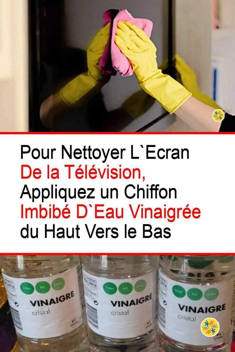 Nettoyer la télévision avec l'eau vinaigrée