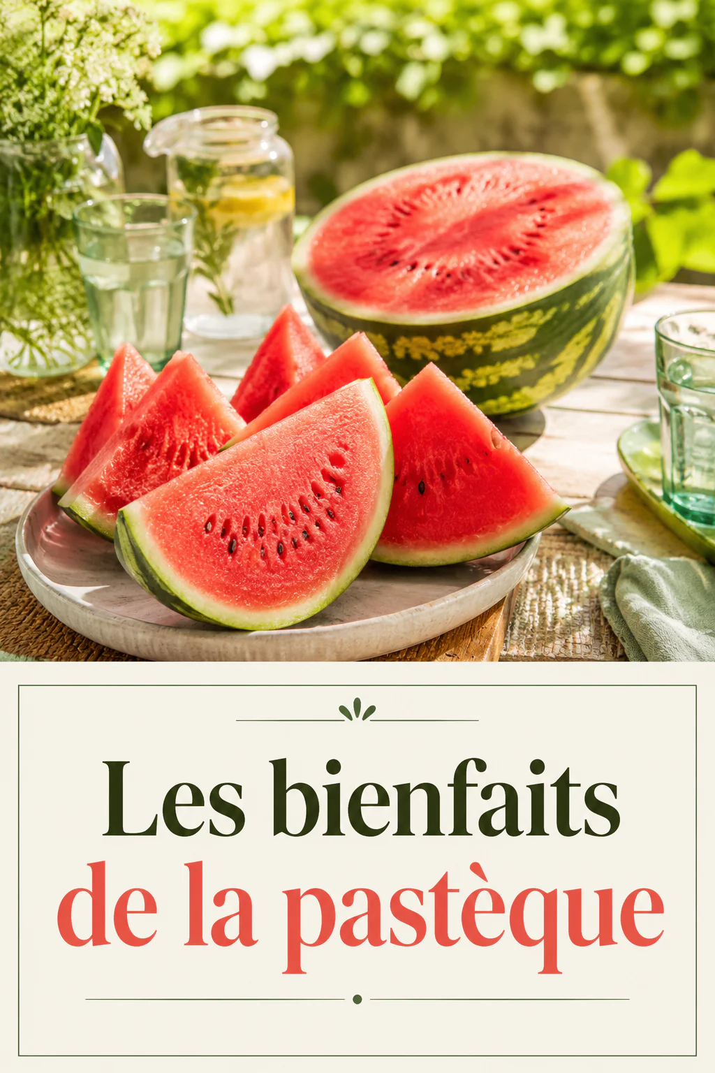 Bienfaits de la pastèque : fraîcheur, eau et nutriments d’été 1