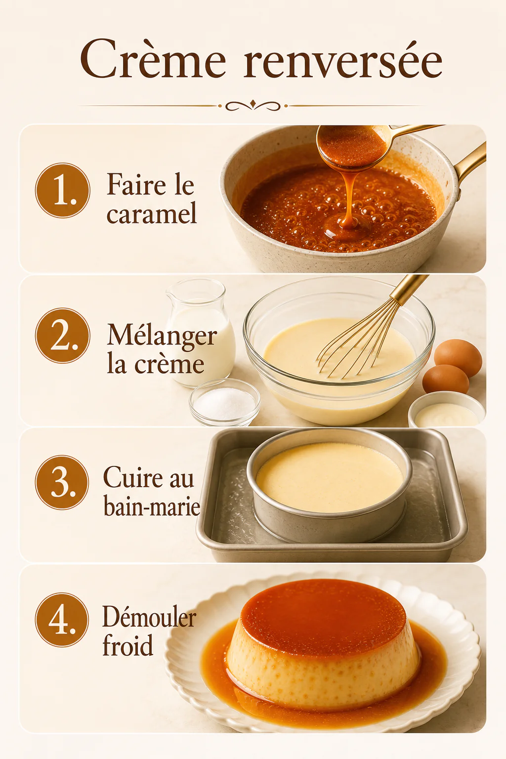 Crème renversée maison : recette classique et fondante 2