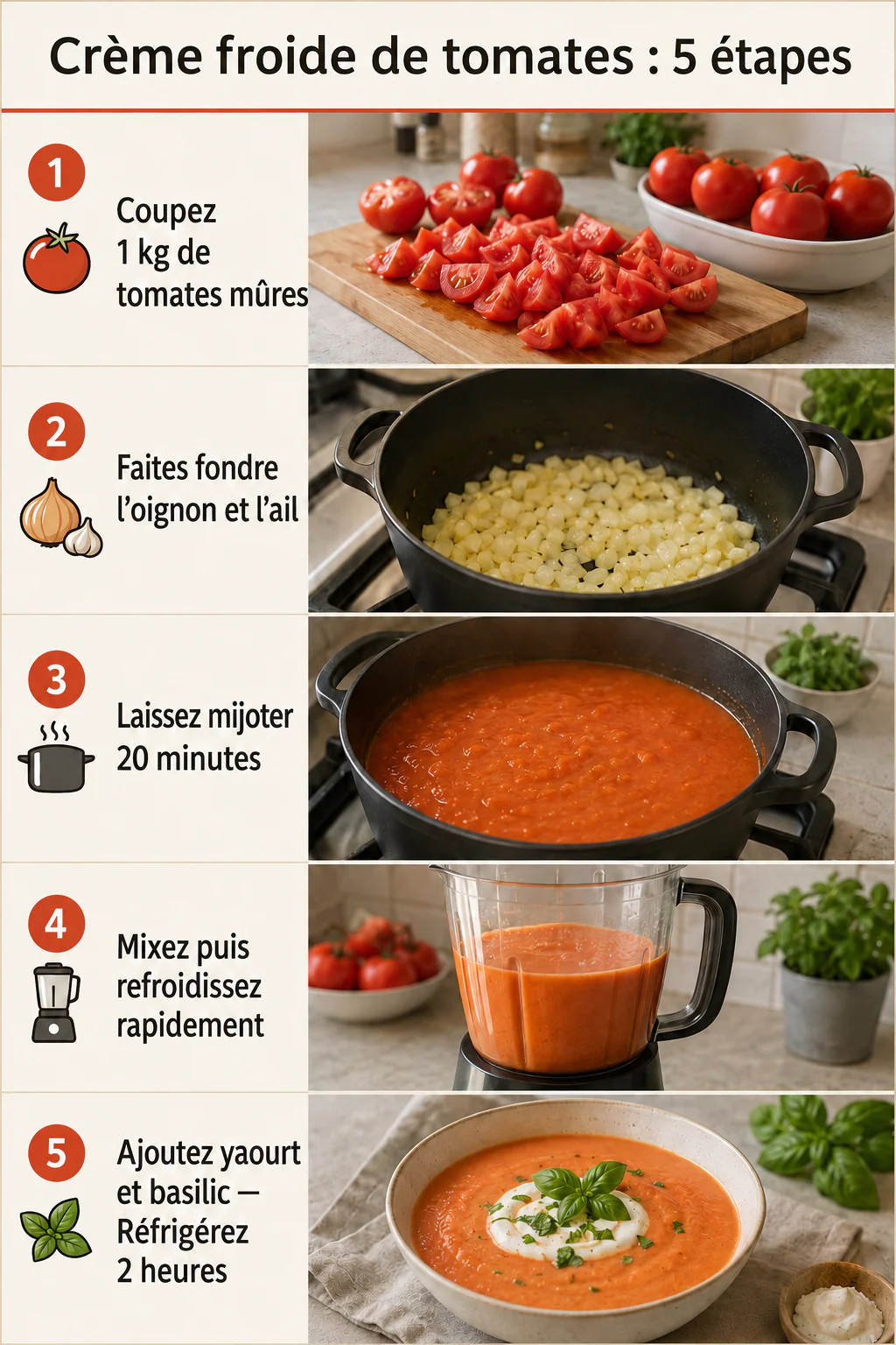 Que faire avec des tomates bien mûres ? Cette crème maison est parfaite pour l’été 2