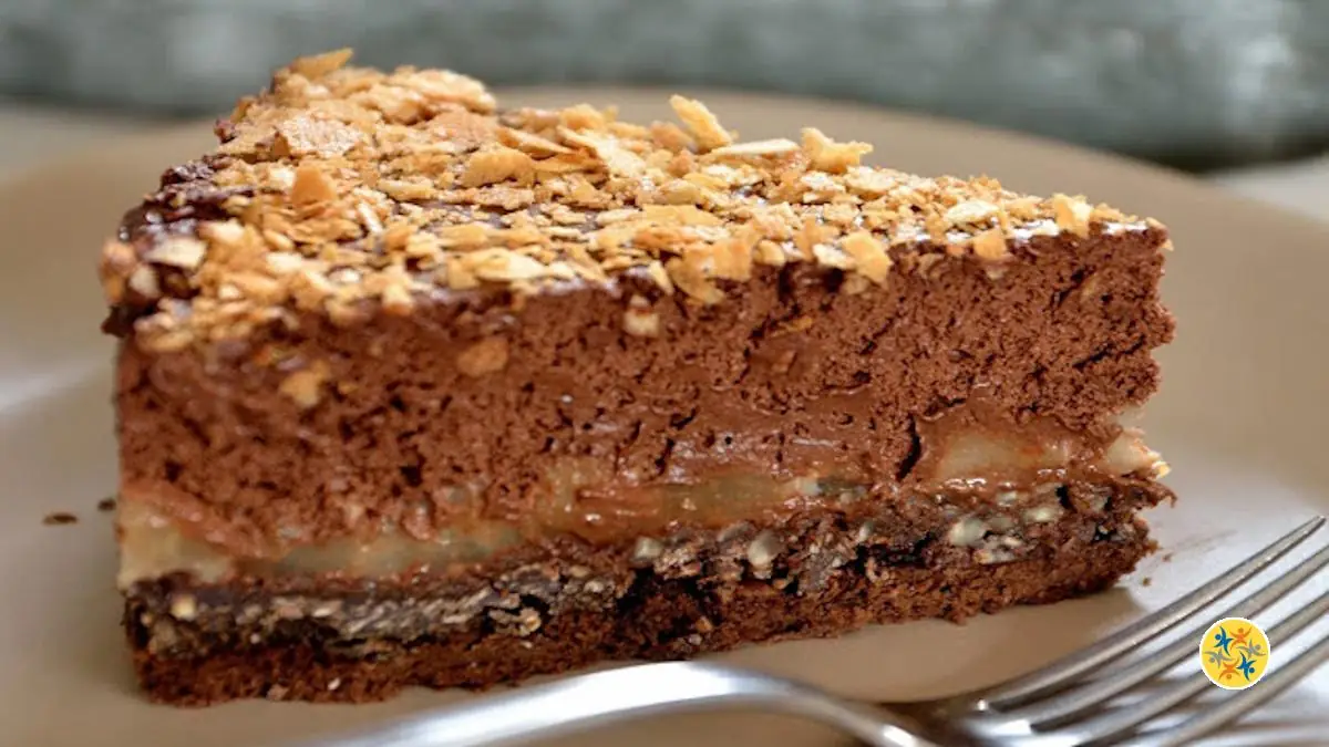 Faites ce Gâteau au Chocolat et aux Poires à la fois Croustillant et Fondant