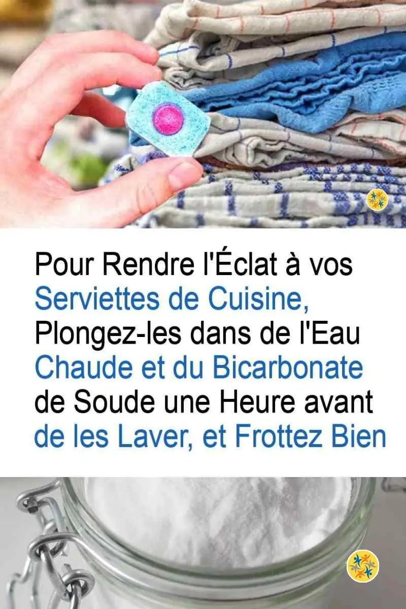 Nettoyez vos Torchons avec l'un de ces 3 Produits Géniaux 8 Désinfection des torchons à l'aide du bicarbonate