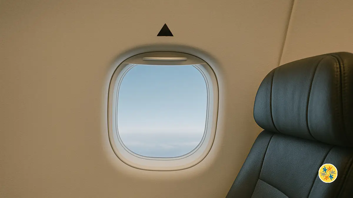 À quoi sert le petit triangle noir au-dessus des hublots dans l’avion ?