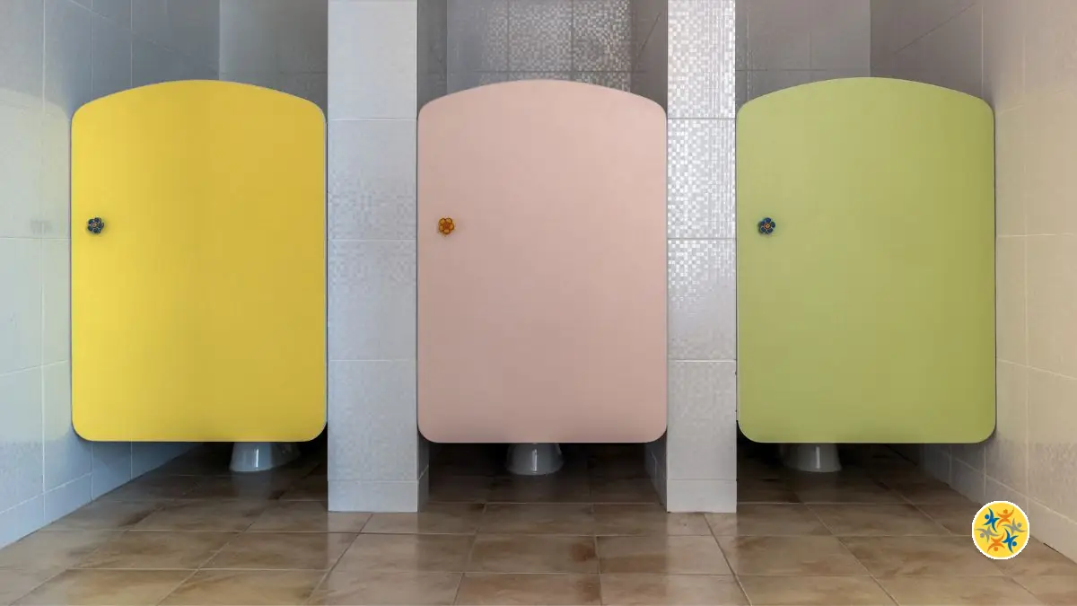 Pourquoi les portes des toilettes publiques ne touchent-elles pas le sol ?