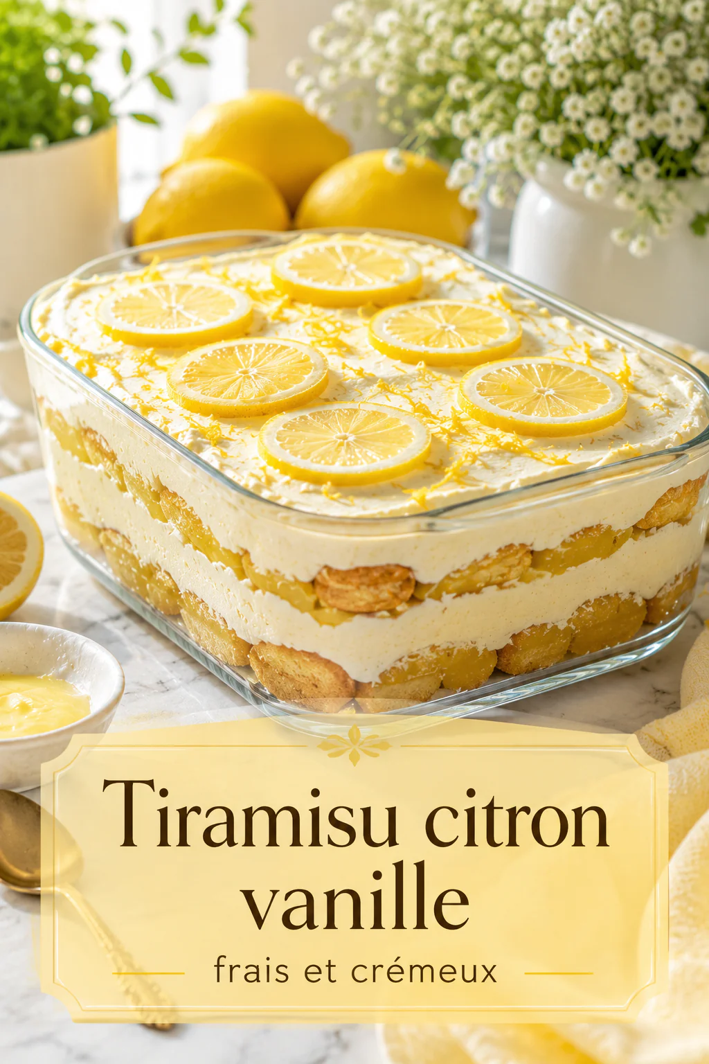 Tiramisu citron vanille : recette fraîche et crémeuse 1