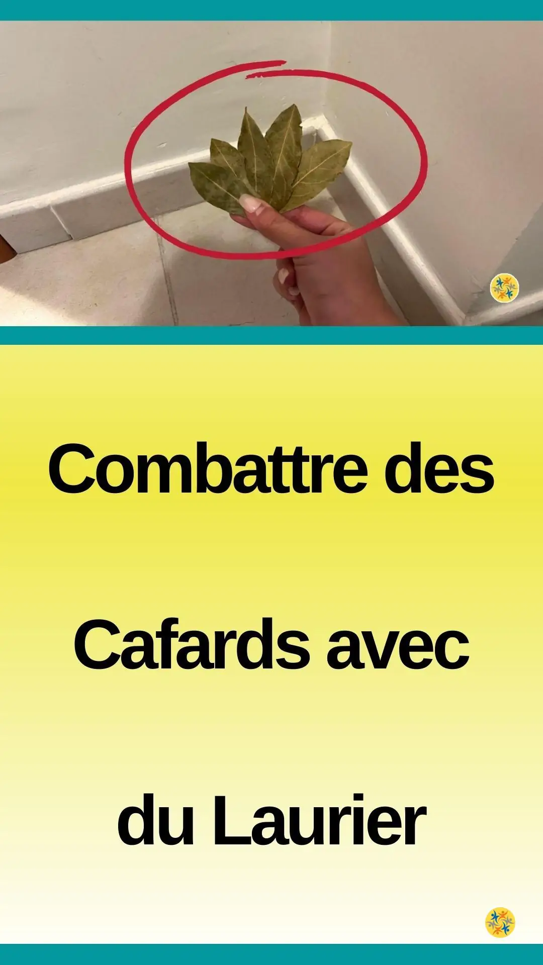 Chasser les insectes avec une herbe 