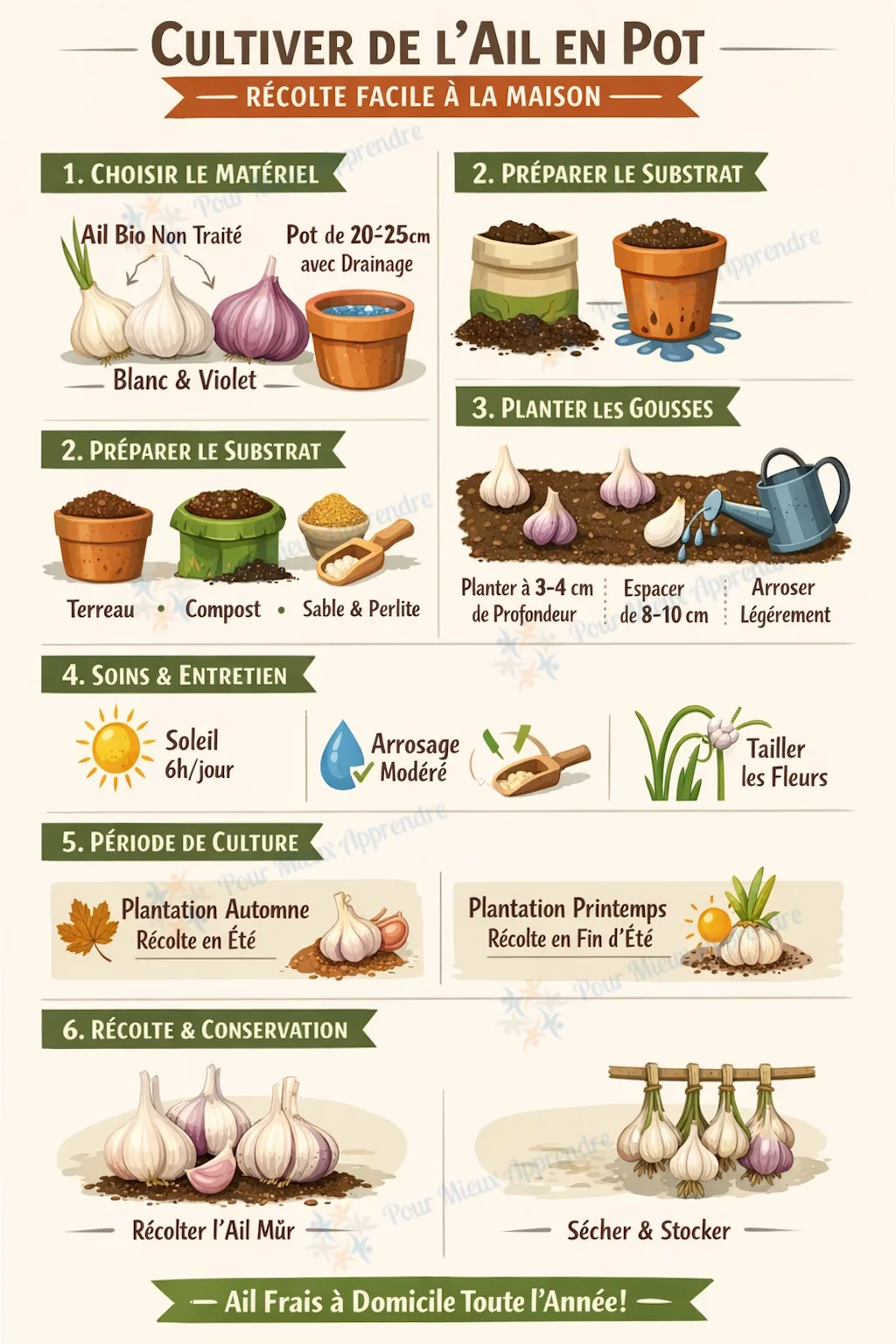 Comment cultiver de l’ail en pot facilement pour une récolte réussie ?